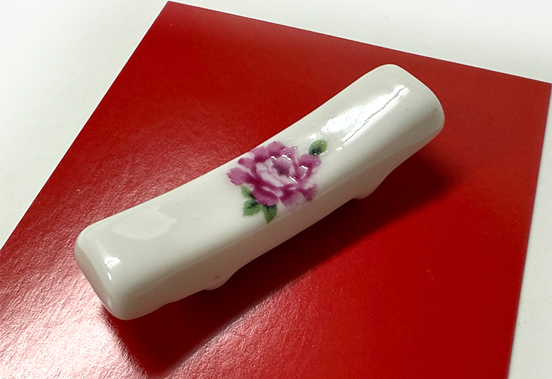 台灣花布 陶瓷筷架1入組